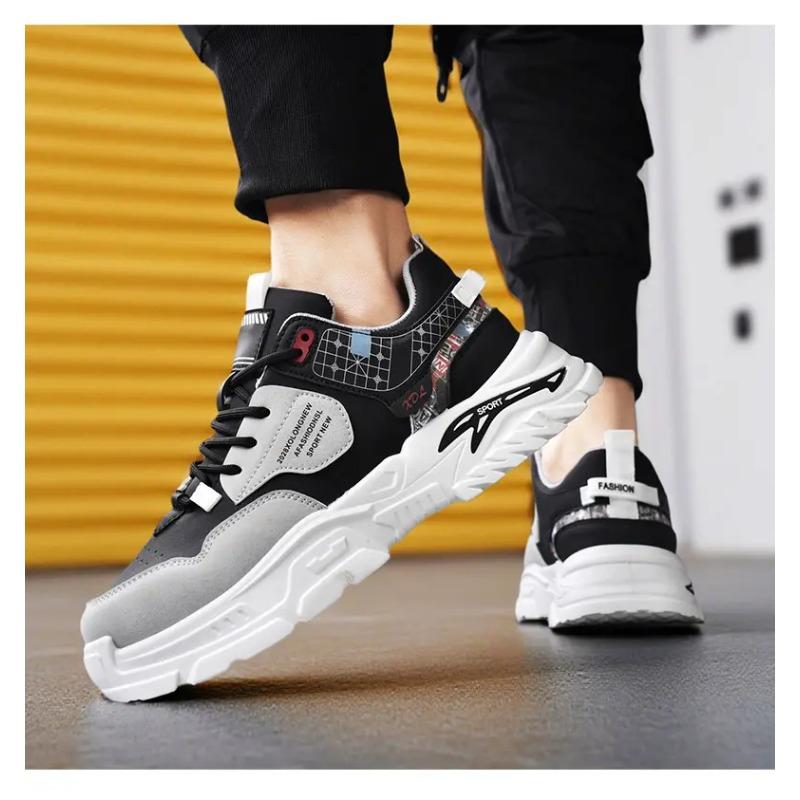 Herren Trendy Klobige Sneaker Lässige Atmungsaktive Rutschfeste Plateau-Schuhe
