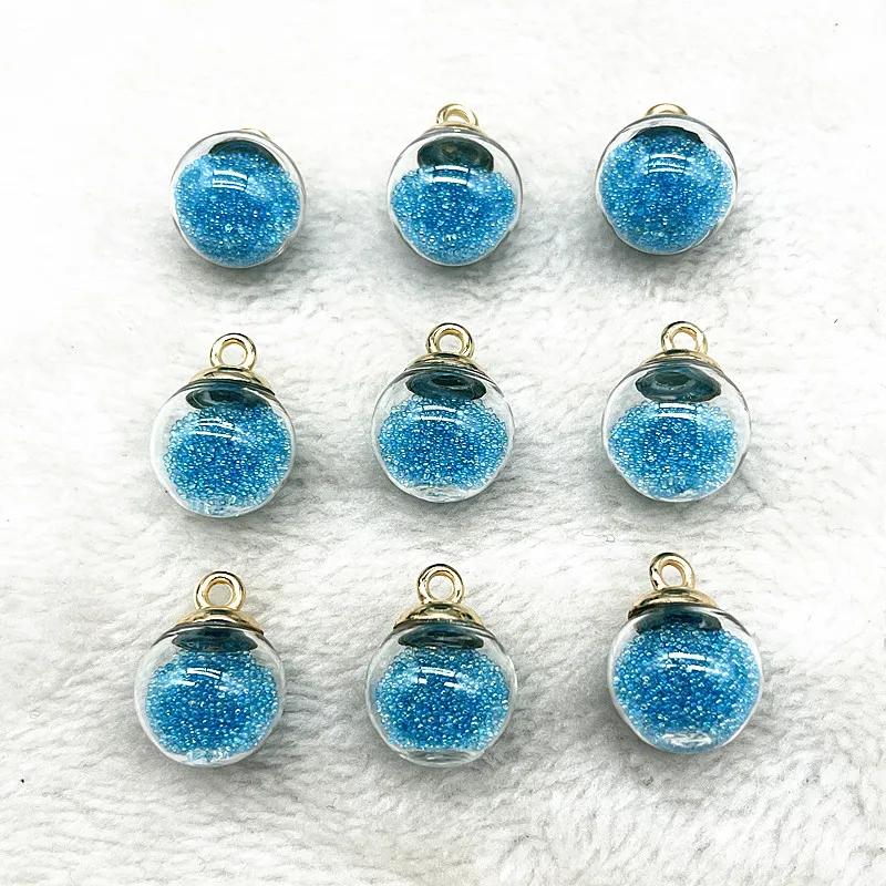 10pcs 16mm Magic Ball Transparent Glass Beads Transparent Pendant for Christmas Decoration Diy Handmade Accessories