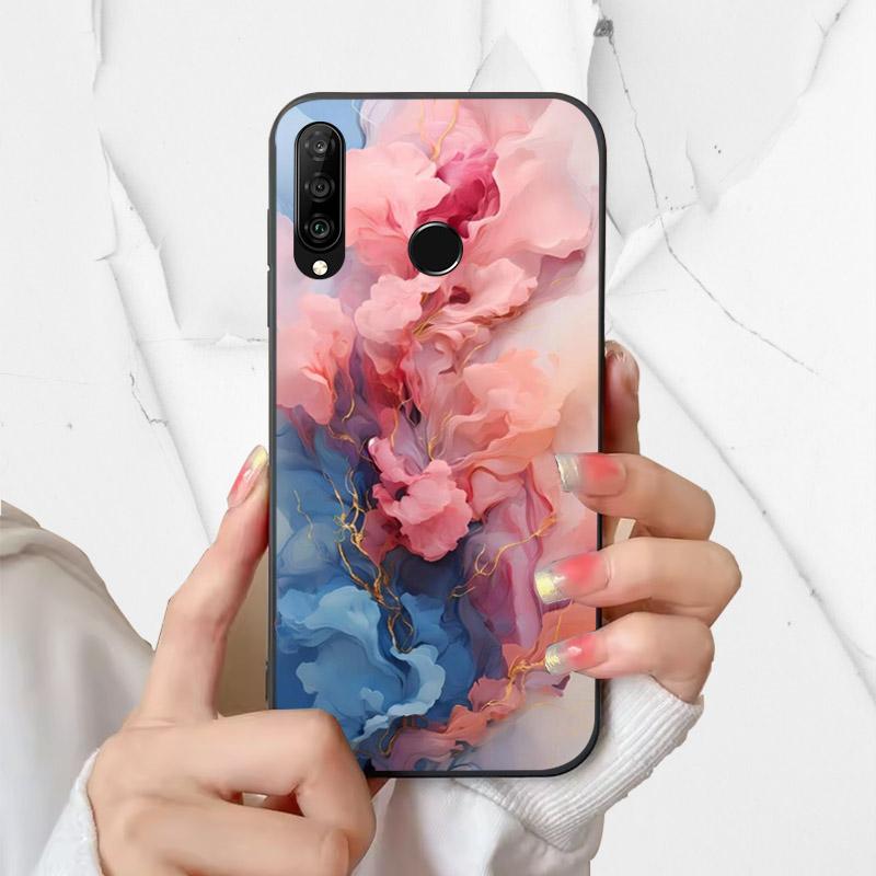 Phone Cover For Huawei P30 Lite Silicone Case MAR-LX1A Fashion Painted Shockproof Soft Fundas For Huawei Nova 4e Coque P30Lite