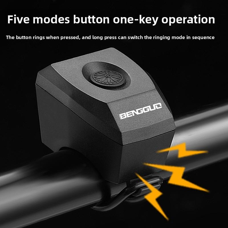Bicycle Horn Tpc Rechargeable With Electronic Bell For Mountain And Road Bikes