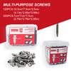 VKKM 120-Piece Double-Headed Wall Screw Anchors - #14 X 0.7 Inch, Holds Up To 30 Lbs, Perfect for Drywall and Masonry