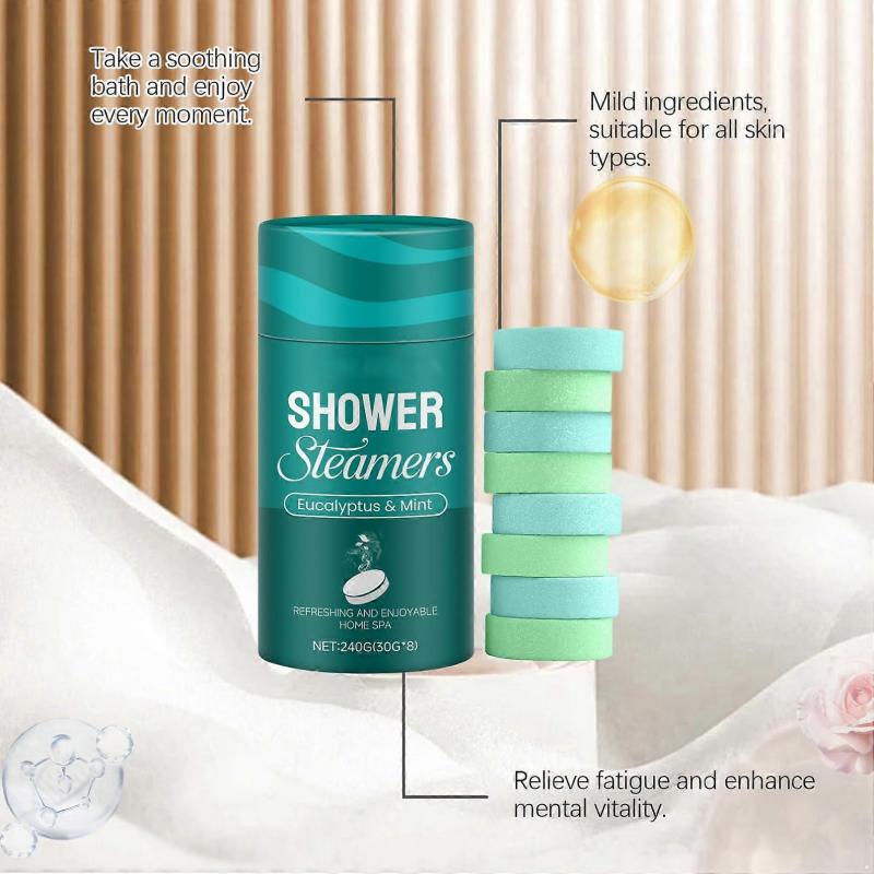 Lavender Eucalyptus Shower Steamers Set of 8 Aromatherapy Tablets for Relaxing Moisturizing Cleanse
