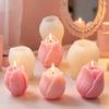 3pcs/set Tulips Silicone Candle Molds Mold Scented Candle Mould For Soap Resin Craft Plaster Ornament Chocolate Fondant Cake
