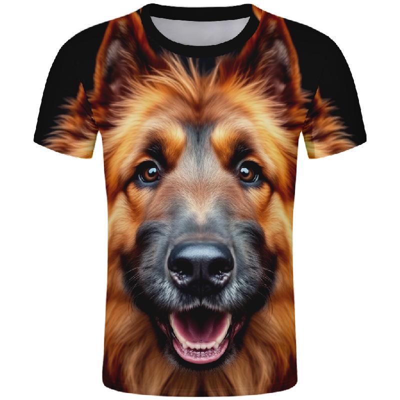 Hund T-shirt Anpassat Namn Laglogotyp Seriefigur Djur Huvudbonad Topptryck Foto Text Kläder