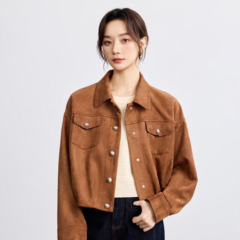 

INMAN Women s Retro Faux Suede Short Jacket L