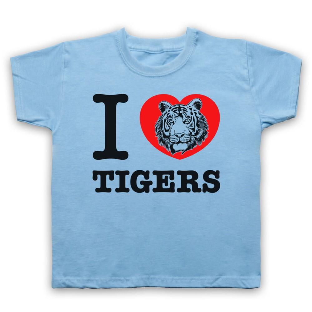 

I Love Tigers Animal Rights Lover Save The Animals Kids Childs T-Shirt 2XL