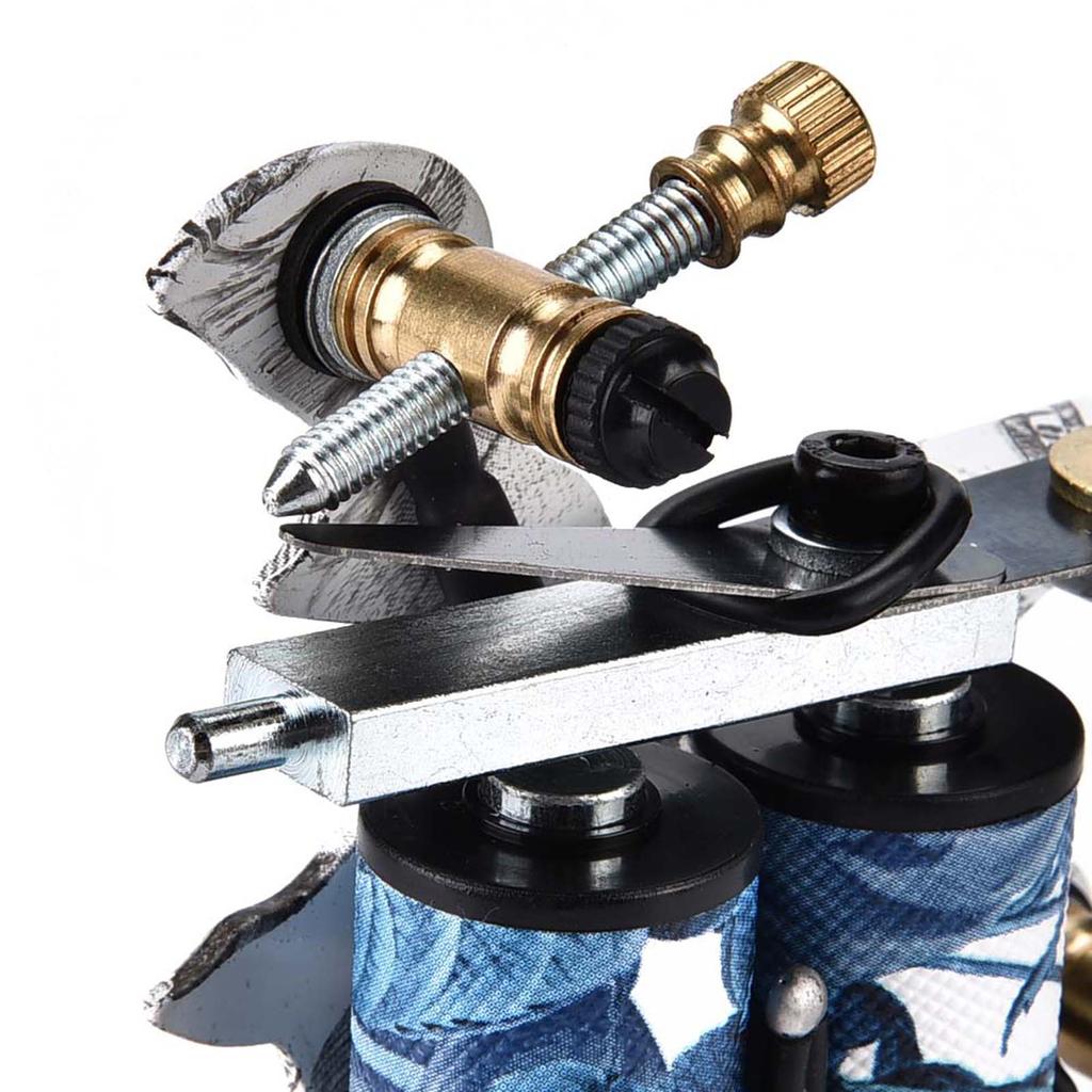 10 Wraps Professional Alloy Tattoo Machine Copper Coils Shader Tattoo Machine Liner Gun