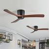 Nordic Minimalist Variable Frequency Fan Living Room Bedroom Solid Wood Ceiling Fan Creative Villa Hotel Decoration Fan