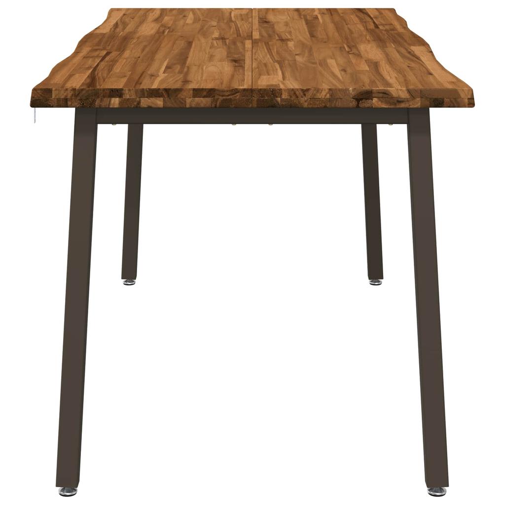 Live Edge Dining Table 160 x 70 x 75 cm Solid Acacia Wood Natural