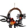 Halloween Wreath Garland Decorations, Porch Wreath Ornament Wall Hanging Creepy Wreath for Indoor Home Party Window Outdoor