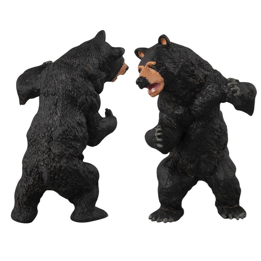 Black Bear Model Toy With Realistic For Childrens Play And Collecting