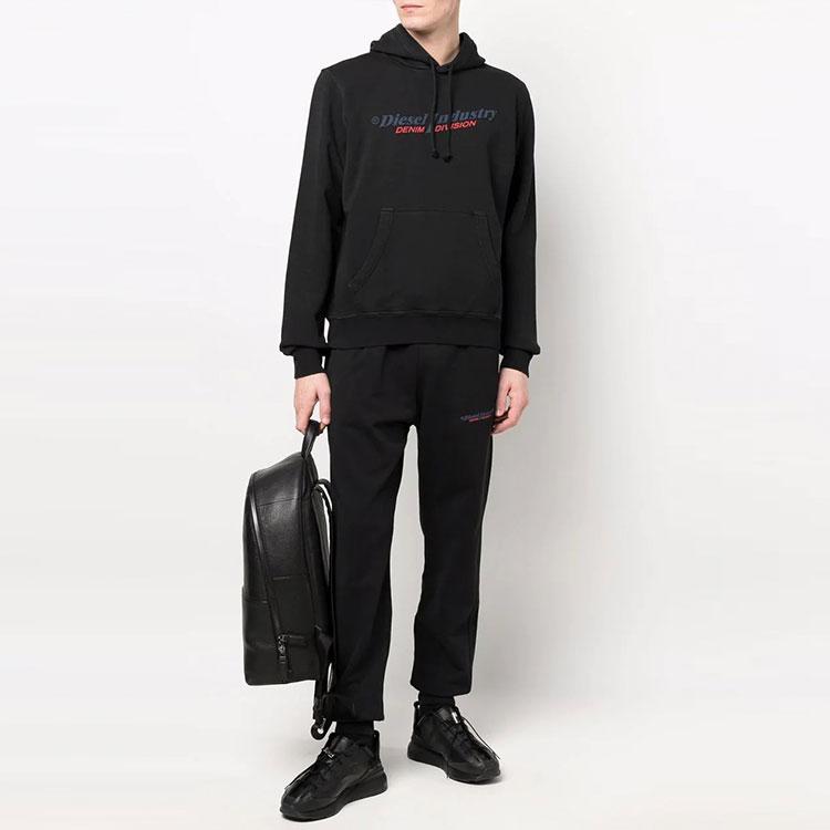 DIESEL Sweatshirts Men's Black Hooded Moderate A037440AJIH-96B
