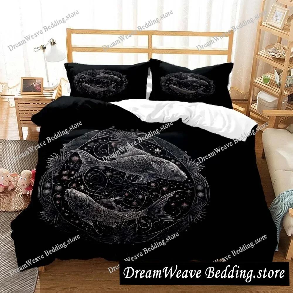 Constellation Personalized Print Quilt Cover Soft and Comfortable Comforter Bedding Sets Complete Size Customizable Luxury Gift