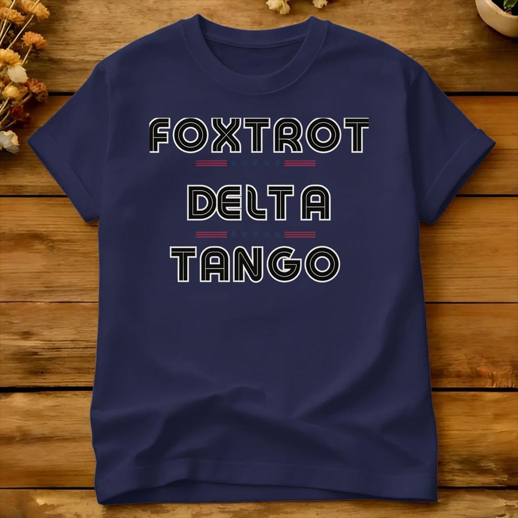 Vintage T Shirt Summer Foxtrot Delta Tango Trendy Cool T Shirts Pure Cotton Tee Shirt For Unisexs Y2k Classic Short Sleeve Tees