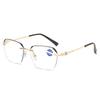 New Frameless Edge-cut Reading Glasses, Anti-blue Light Glasses, Fashionable, High-definition For Middle-aged And Elderly People