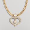 Women European Light Luxury Hollow Heart Rhinestone Necklace Simple Geometric Minimalist Hip Hop Choker For Women