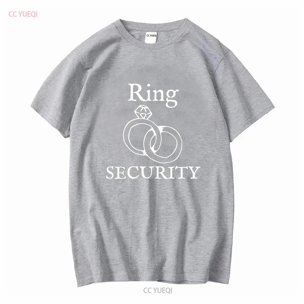 Ring Security T Shirt Bearer s Funny Wedding Rings Boys long or short sleeves vintage Washed homme Soft Breathable