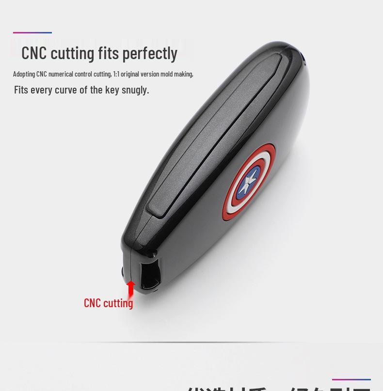 BAIC-Marvel Car Key Cover: Stylish & Personalized Remote Shell with Buckle