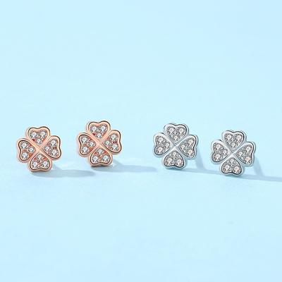 Four-leaf Clover Earrings for Women, Japanese and Korean Creative Personality Lucky Earrings
