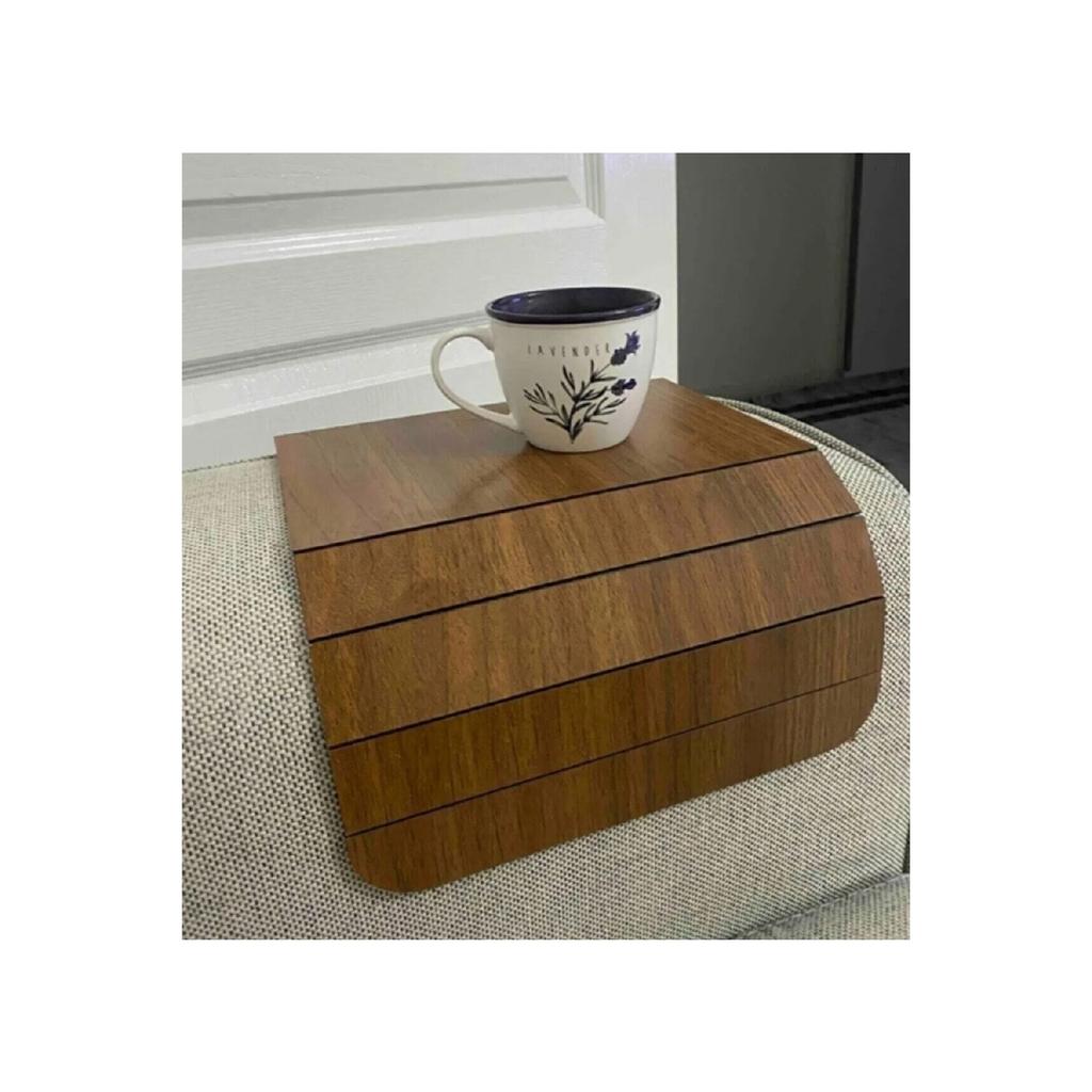 Sofa Edge Wooden Foldable Side Table Placemat Sofa Edge Portable Sofa Tray