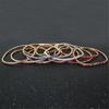 9 Pieces Multicolor Zirconia Elastic Bracelet Set Fashionable Stretch Rhinestones Handchain Jewelry for Women Girls
