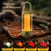 Powerful Handheld Flashlight USB Charging Mini Camping Light 6 Modes Outdoor Emergency Light 1200mAh for Camping Fishing Walking