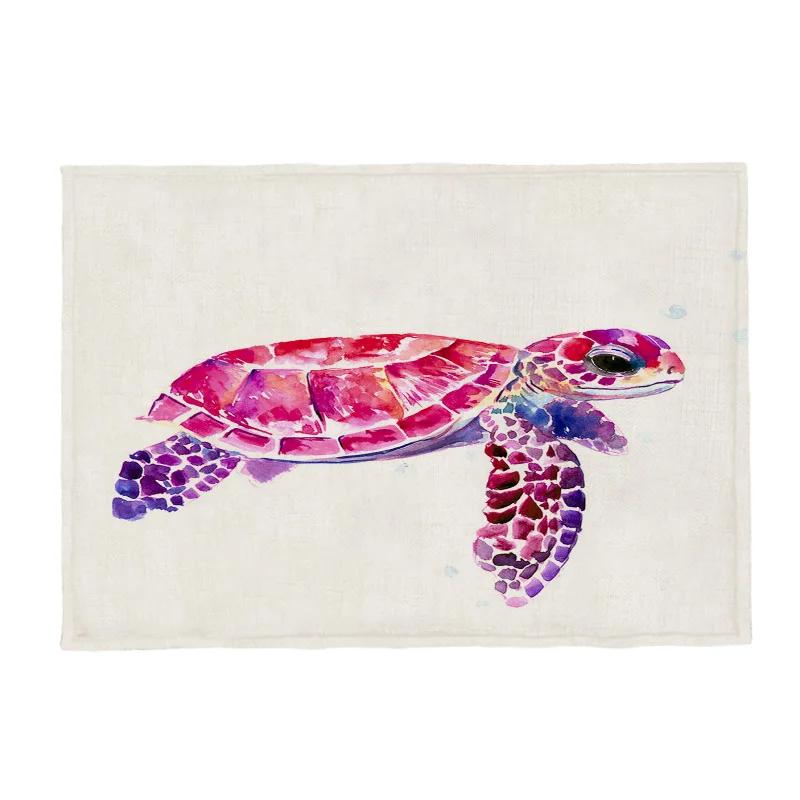 Ocean Animal Sea Turtle Placemat Non-Slip Washable Place Mat for Home Party Dining Tables Wedding Kitchen Banquets Decor