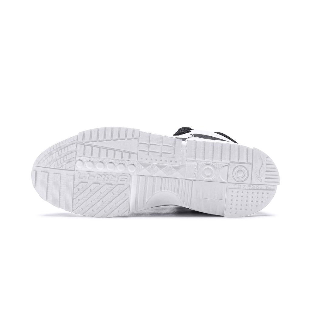 New LiNing Mileage Anti Slip Wear Resistant Mid Top Skateboard Shoes Women's White Black AGCT284-1