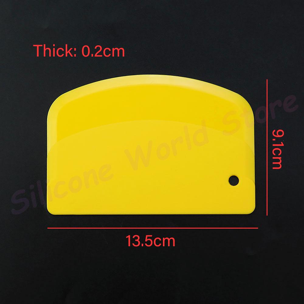 Silicone World Dough Scraper Cream Spatula Plastic Cutting Knife for Flour Pastries and Cakes Baking Tool Kitchen Accessories