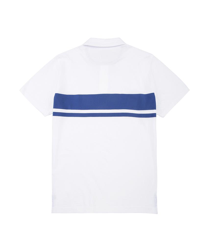 BROOKS BROTHERS Chest Stripe Vintage Polo Shirt (White/Blue) (Bbntmm8732Aem)