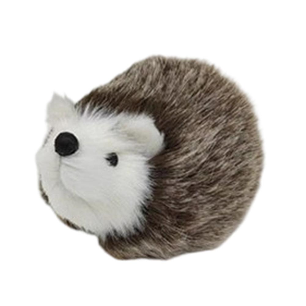 Small Hedgehog Plush Pendant Ornament Lying Squatting Hedgehog Plush Toy Realistic Animal Model Ultra-soft Home Room Decoration