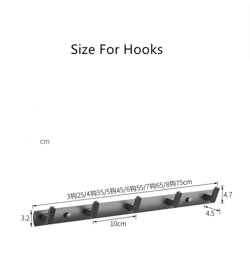 Tuqiu Robe Hook Clothes Hook Gray Towel Hanger Aluminum Bathroom Hardware Kitchen Hook Bathroom Accessories