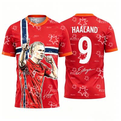 2026 Erling Haaland Nº 9 Camiseta de Fútbol Partido y Entrenamiento Kit Regalos para Fans Camiseta de Verano para Deportes Camiseta