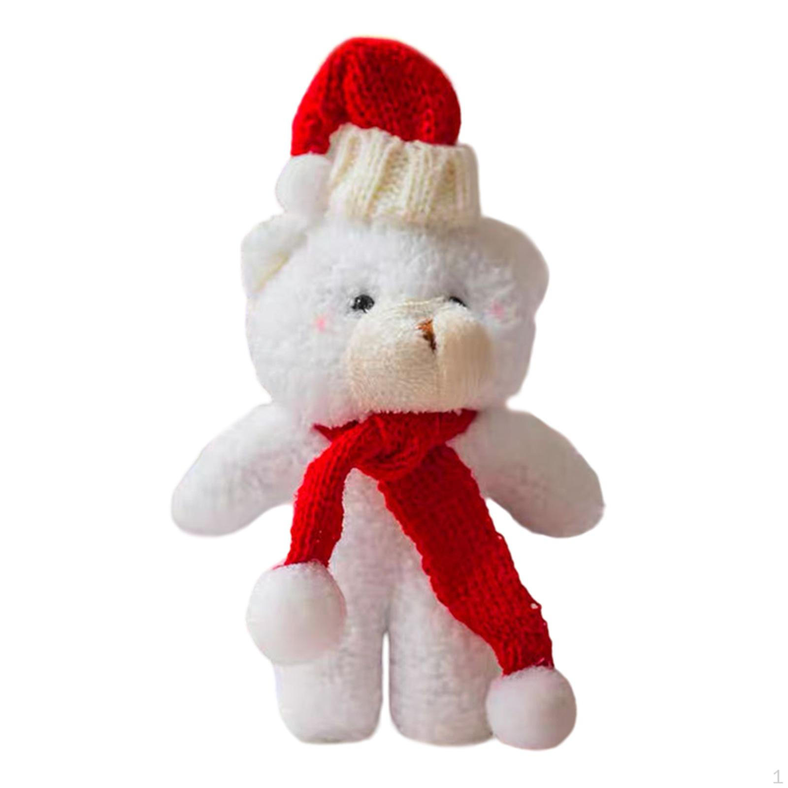 

Декоративное украшение в виде медведя на Рождество white bear red scarf