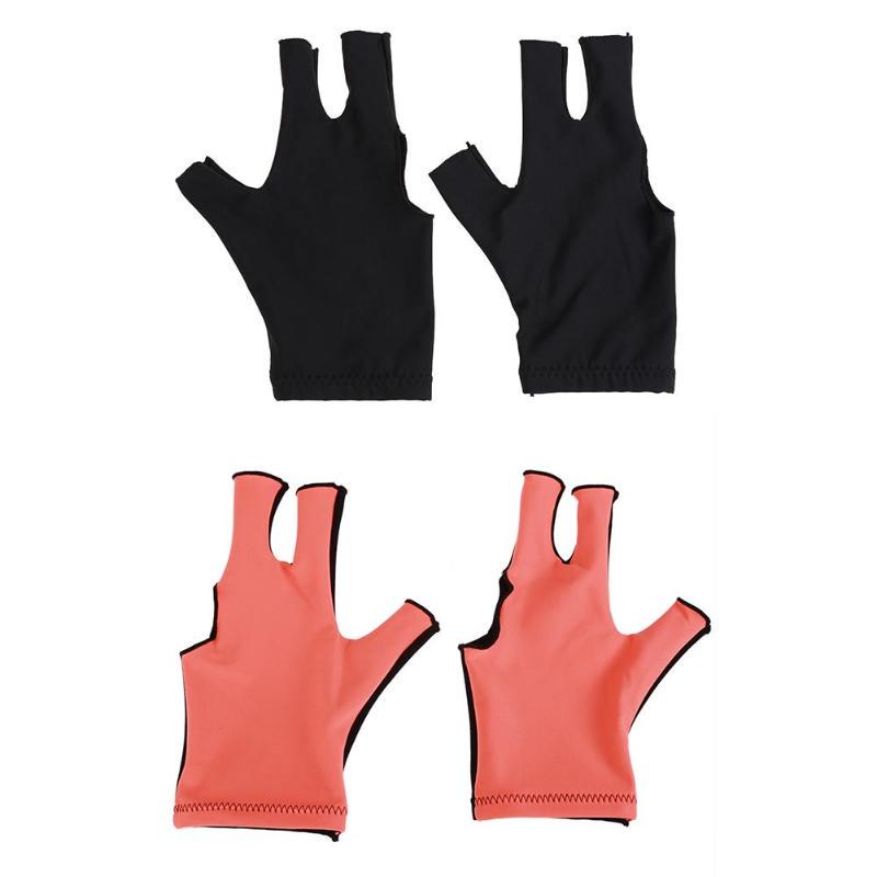 New 5pcs Packed Billiard Pool Cue Left Hand Open Three Fingers Lycra Hand Gloves