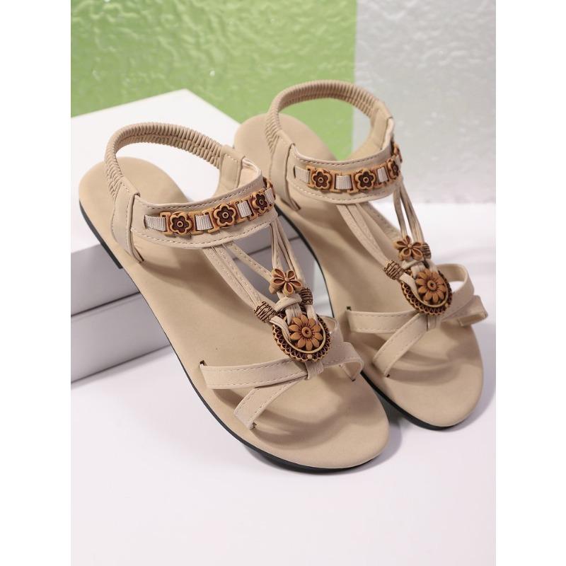 Women's Plus Size New Summer Ethnic Style Fashionable Versatile Flat Breathable Casual Sandals