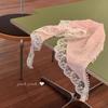 Flower Lace Scarf Headband Vintage Boho Hairband Versatile Triangle Headscarf  Picnic