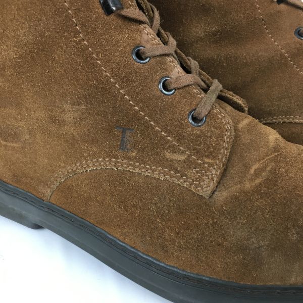TOD’S Middle Boots Size 42 26.0-26.5 Brown Nubuck Suede Leather(USED)