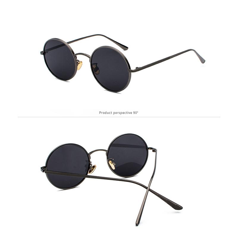 Sunglasses Personality Round Frame Men Punk Style Harajuku Style Metal Fashion Retro Women Korean