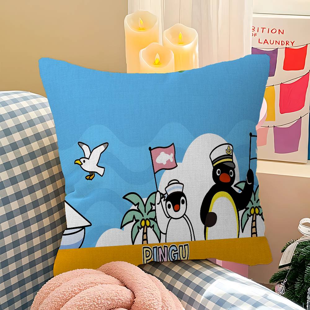 Cartoon Cute PPingu PPenguin Pillow Cover Sofa Cushion Cover Home Room Decoration Children Gift