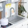Wooden Playhouse with Water Circulating Fridge, Light & Sound Cooking Stove, Baby Toys Playground