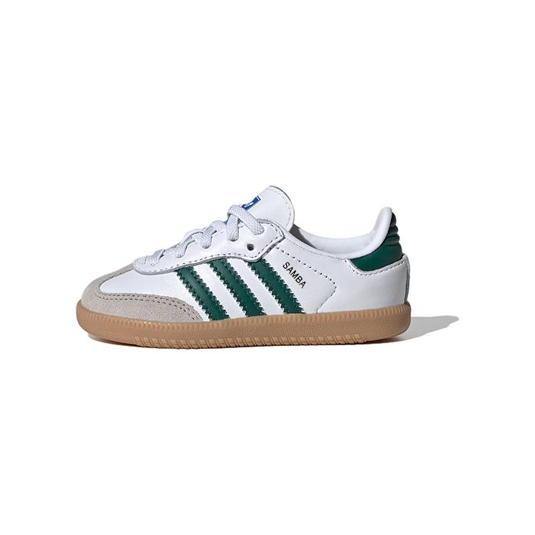 Adidas Samba OG I White Collegiate Green Gum Baby Sneakers Cloud-White IE1337