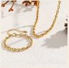Chunky Link Necklaces for Women, Waterproof Gold Plated Statement Chain Necklace, Stainless Steel Minimalist Jewelry