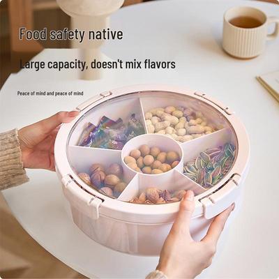 Buckleable High-Value Fruit Plate & Sunflower Seed Storage Box - 2025 New Macaron Candy Box for Living Room Coffee Table or Wedding Gift