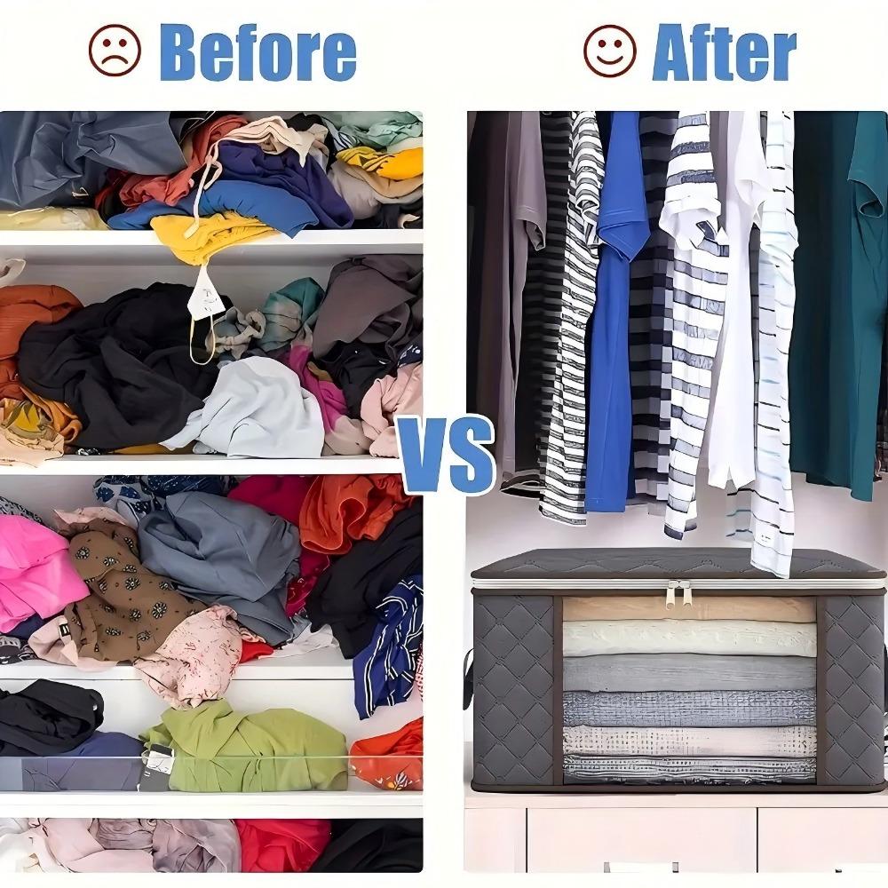 Non-woven Foldable Storage Bag Oversized Quilt Organizer Large Storage Boxes For Organizing