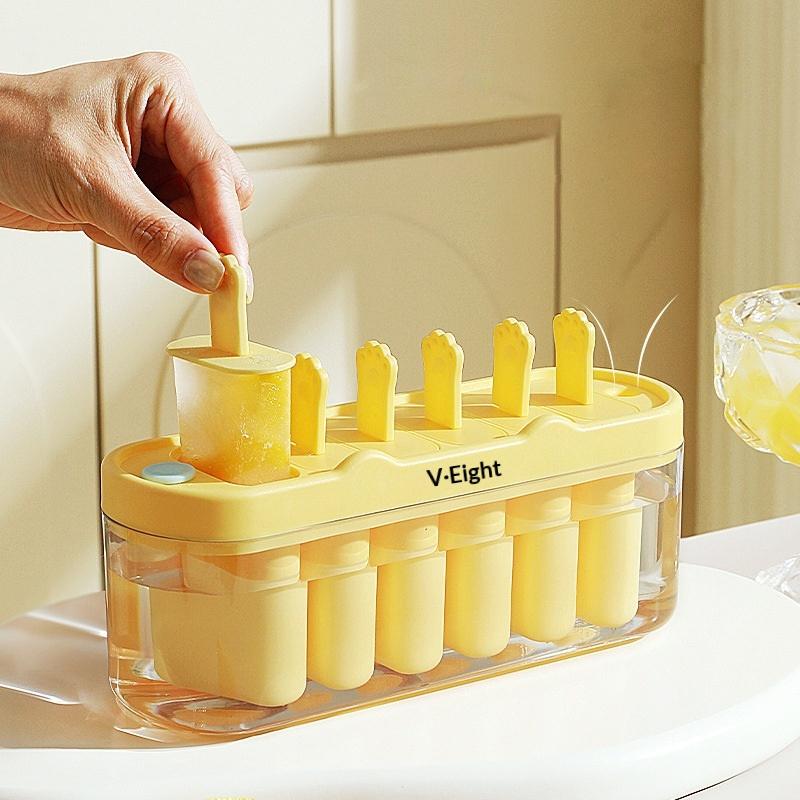 Six-cavity Ice Cream Mold For Home Use, Homemade Popsicles, Children's Ice Cream, Ice Cream Molds, Ice Boxes