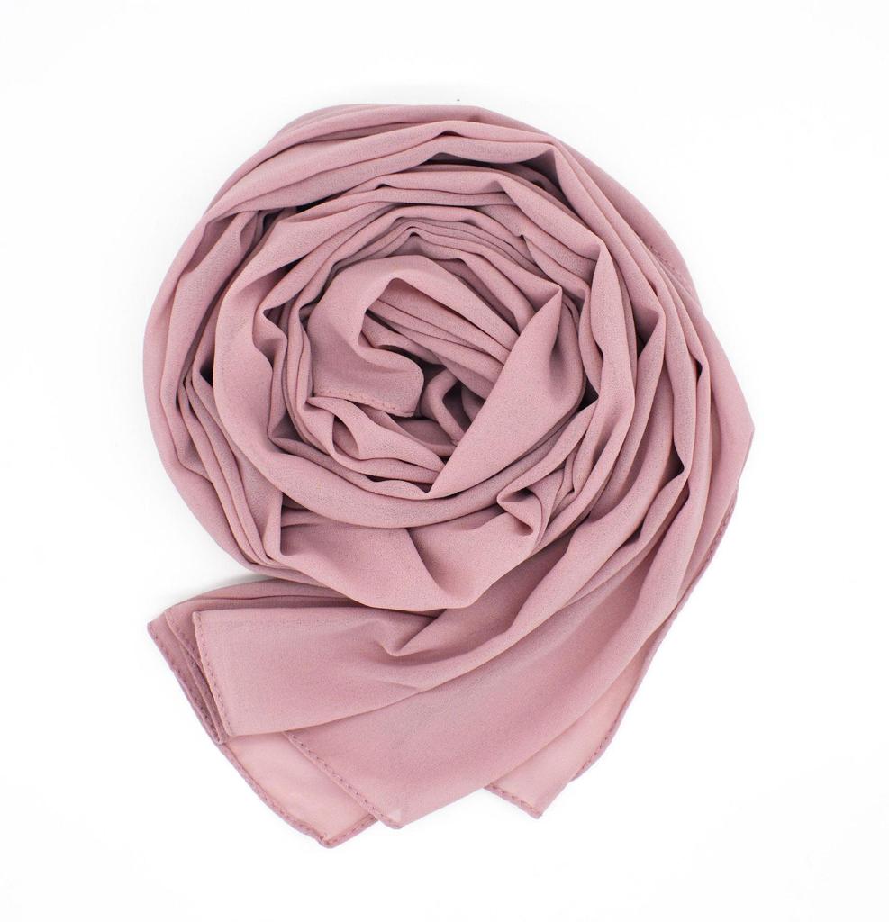 Silk Chiffon Hijab: Encrypted Pearl Design for Women