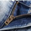 Vintage Herrenmode Cargo-Jeansshorts mit mehreren Taschen Slim Fit Militär-Jeansshorts Herren Gewaschene Capri-Hosen