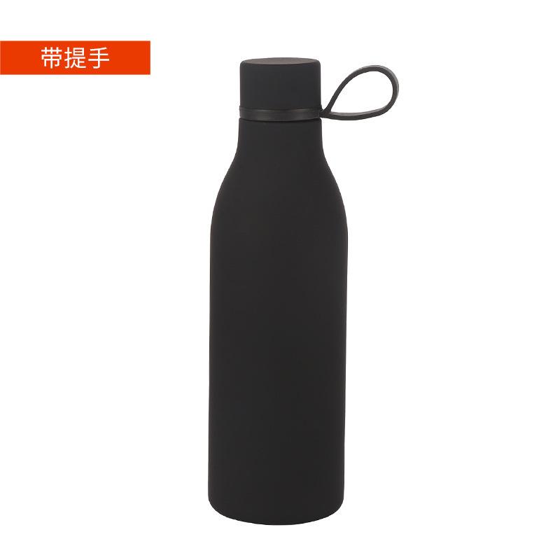 Schöner Griff Kleine Mundflasche 304 Edelstahl Thermosbecher Tragbarer Sportwasserbecher Geschenkbecher