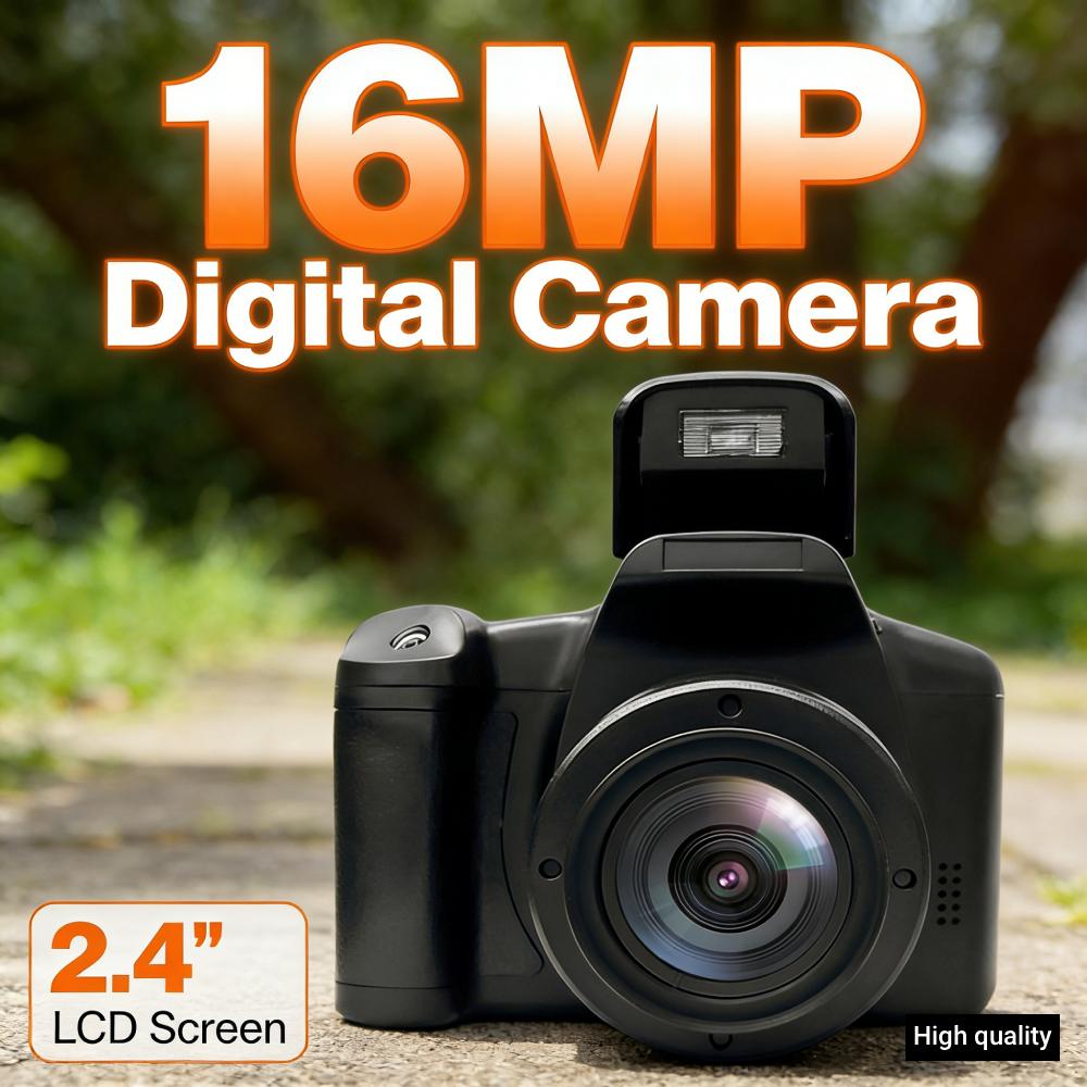 16MP Vlogging Camera with 2.4 Inch LCD Screen Camcorder 16X Digital Zoom Video Recorder for Photography